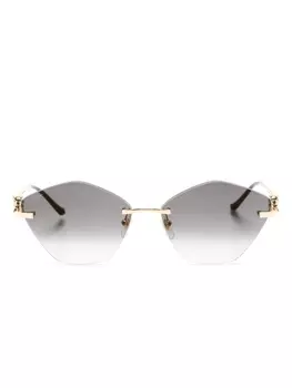 Cartier Eyewear солнцезащитные очки с декором Tiger Head, золотистый