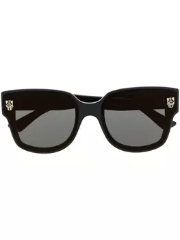 Cartier Eyewear солнцезащитные очки трапециевидной формы, черный