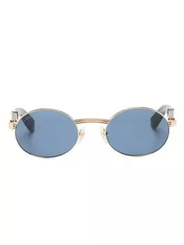 Cartier Eyewear солнцезащитные очки в круглой оправе, синий