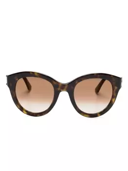 Cartier Eyewear солнцезащитные очки в оправе 'кошачий глаз', коричневый