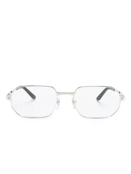 Cartier Eyewear солнцезащитные очки в прямоугольной оправе, серебристый