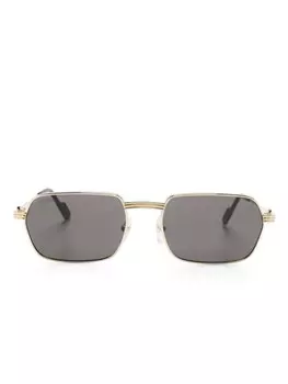 Cartier Eyewear солнцезащитные очки в прямоугольной оправе, золотистый