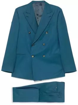 Caruso костюм с двубортным пиджаком, синий