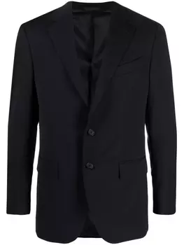 Caruso однобортный пиджак строгого кроя, синий