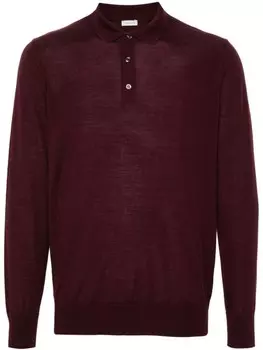 Caruso рубашка-поло с длинными рукавами из тонкой вязки, красный