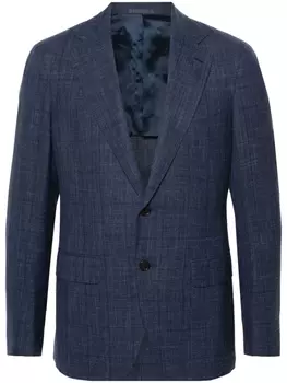 Caruso single-breasted blazer, синий