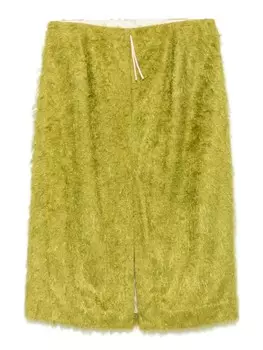 Carven фактурная юбка миди, зеленый