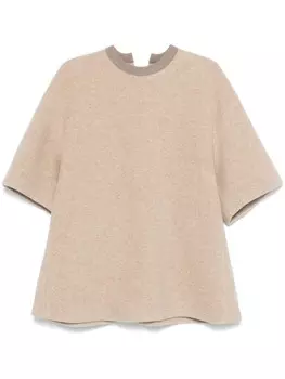 Carven меланжевая футболка, коричневый