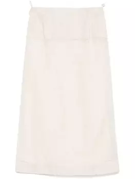 Carven многослойная юбка миди, нейтральный