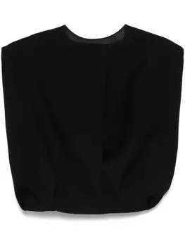 Carven плиссированный топ, черный