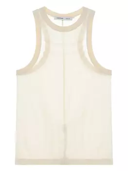 Carven прозрачный топ без рукавов, нейтральный