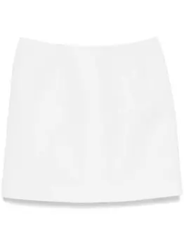 Carven твиловая юбка мини, белый