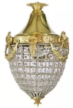 Casa Padrino Baroque хрустальный подвесной светильник, золото 25 x В. 35 см - Круглый подвесной светильник в стиле барокко - Светильники в стиле барокко - Благородный и великолепный