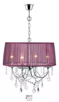 Casa Padrino Хрустальная люстра в стиле барокко фиолетового цвета, диаметр 47 см - Baroque Lights