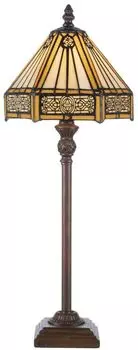 Casa Padrino Luxury Настольная лампа Tiffany желтый/черный/коричневый 20 x 20 x В. 51 см - Элегантная настольная лампа - Декоративные аксессуары