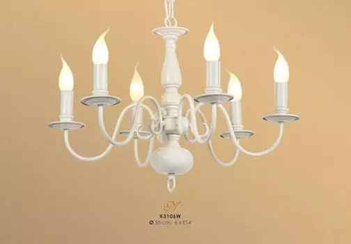 Casa Padrino подвесная люстра белая 6 рожков - ресторан в стиле барокко - светильник для гостиницы - подвесной светильник в стиле ар-деко