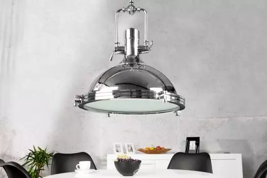 Casa Padrino Промышленный подвесной светильник хром Mod2 45 см - винтажный светильник промышленного дизайна