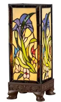 Casa Padrino роскошная настольная лампа Тиффани коричневый/разноцветный 13 х 13 х В. 37 см - ручная работа из 327 деталей