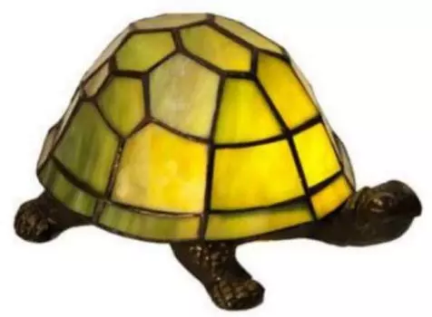 Casa Padrino роскошная настольная лампа Tiffany черепаха желтая/бронза 20 x 14 x H. 13 см - Декоративная лампа Tiffany - роскошный интерьер - роскошные лампы в стиле арт-деко - Лампы Tiffany