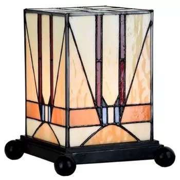 Casa Padrino роскошная настольная лампа Tiffany разноцветная/черная 15 x 15 x В. 25 см - настольная лампа - декоративная лампа для гостиной - светильники Tiffany