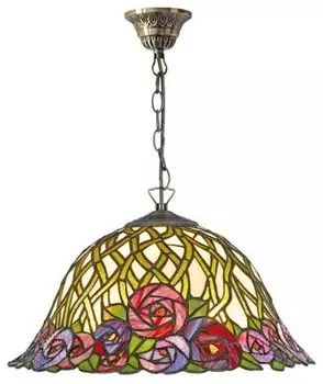 Casa Padrino Tiffany потолочный светильник/подвесной светильник с цепочкой из мозаичного стекла диаметром 40 см - светильник-лампа, серебро