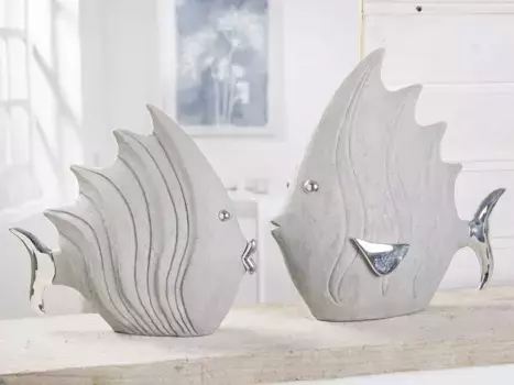 Casablanca by Gilde Фигурка животного "Фигурка рыбы" 12,5х30,5х10 см, серый