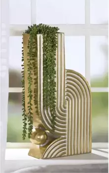 Casablanca by Gilde Напольная ваза "Деко Ваза "Инка"", (1 шт.) 28х55х12 см, цвет goldfarben