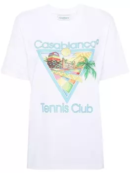 Casablanca футболка Afro Cubism Tennis Club, белый