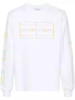 Casablanca футболка Pastel Court с логотипом, белый