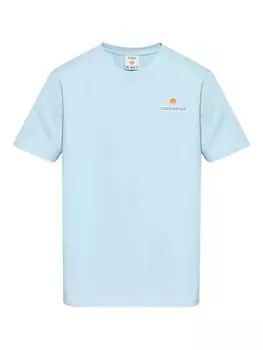 Casablanca футболка с круглым вырезом и вышитым логотипом, синий