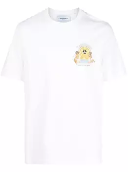 Casablanca футболка Studio De Musique с графичным принтом, белый