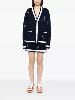 Casablanca кардиган с вышивкой, синий