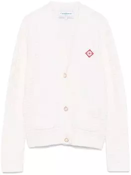 Casablanca кардиган, связанный столбиками, белый