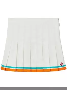 CASABLANCA KIDS плиссированная мини-юбка, белый