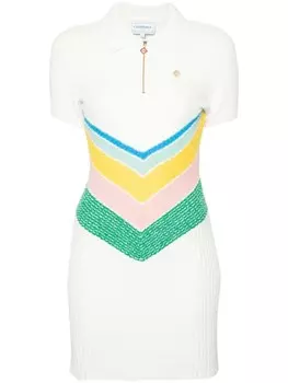 Casablanca мини-платье из букле, белый
