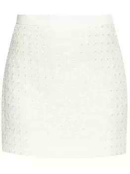 Casablanca мини-юбка из хлопка с высокой талией, белый