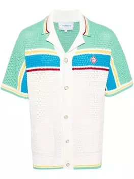 Casablanca полосатая рубашка крючком, белый