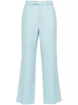 Casablanca прямые брюки с логотипом, синий