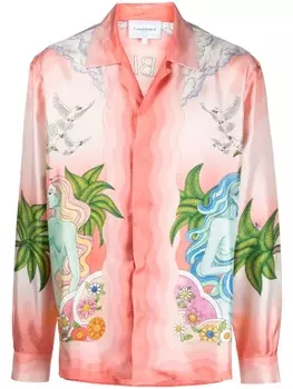 Casablanca рубашка Paix Et Amour Tennis Club, розовый