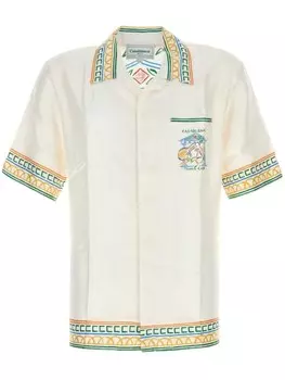 Casablanca рубашка с графическим принтом, белый