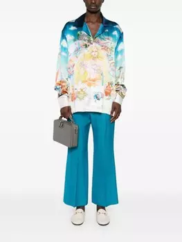 Casablanca рубашка с принтом, синий