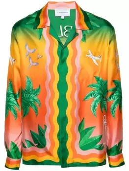 Casablanca рубашка Tennis Club En Fleur, зеленый