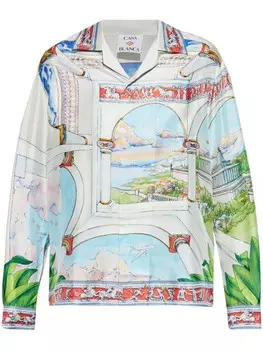 Casablanca шелковая рубашка, белый