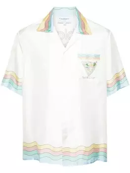 Casablanca шелковая рубашка Maison De Reve, белый