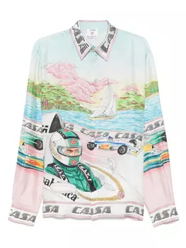 Casablanca шелковая рубашка, розовый