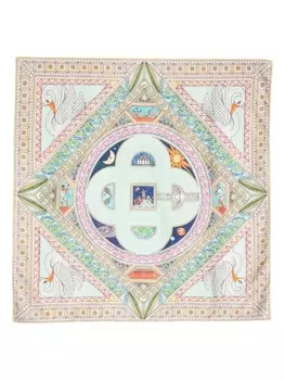 Casablanca шелковый платок Le Labyrinthe, желтый