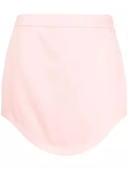 Casablanca шерстяная юбка мини строгого кроя, розовый