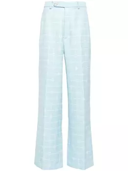 Casablanca шерстяные брюки Heart Monogram, синий