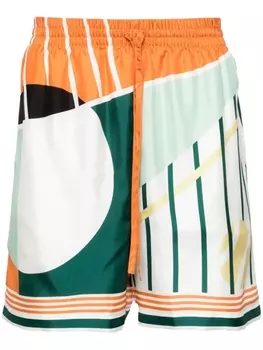 Casablanca шорты Court с абстрактным принтом, оранжевый