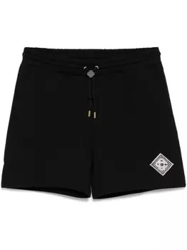 Casablanca шорты с нашивкой-логотипом, черный